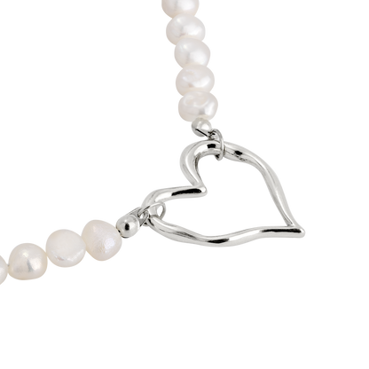 Melting Heart Pearl Collana Argento