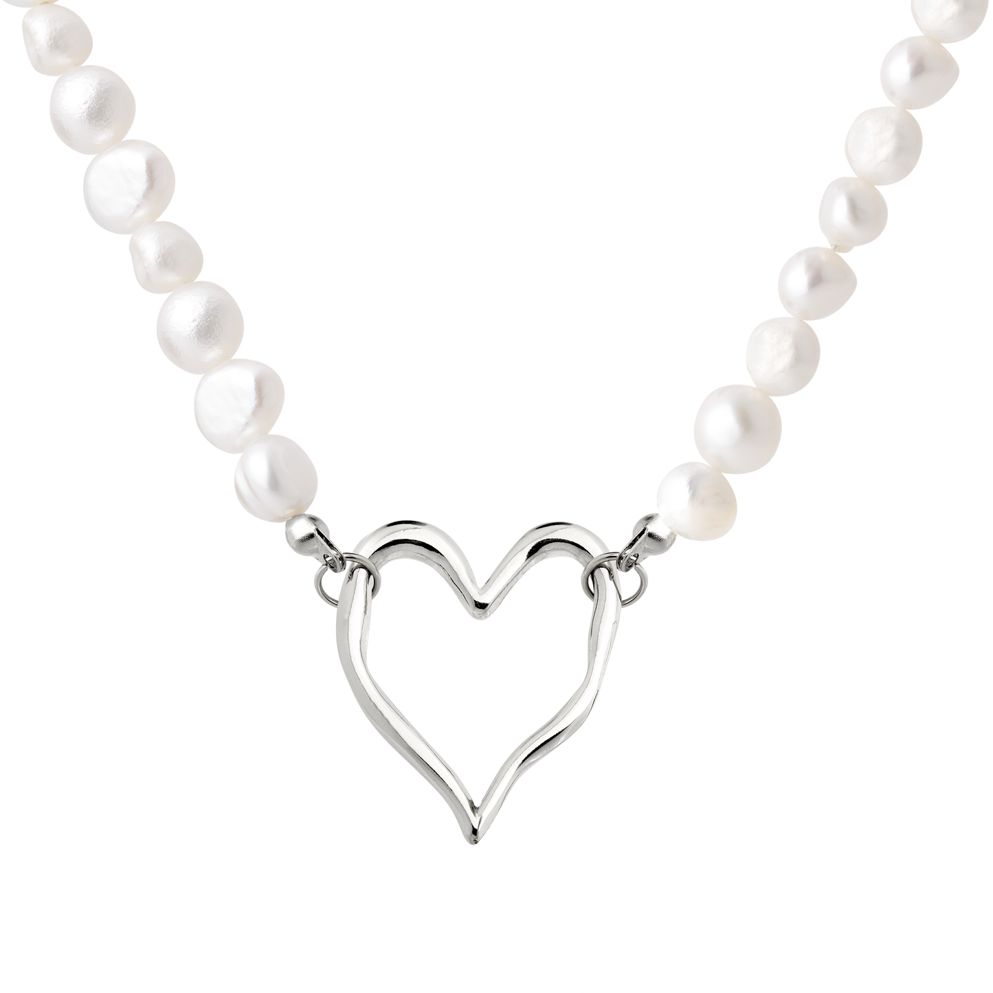 Melting Heart Pearl Collana Argento