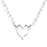 Melting Heart Pearl Collana Argento