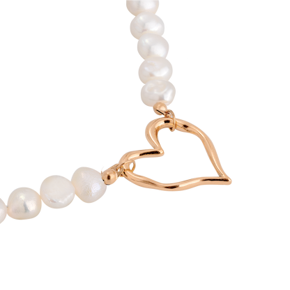 Melting Heart Pearl Bracciale Oro Rosa