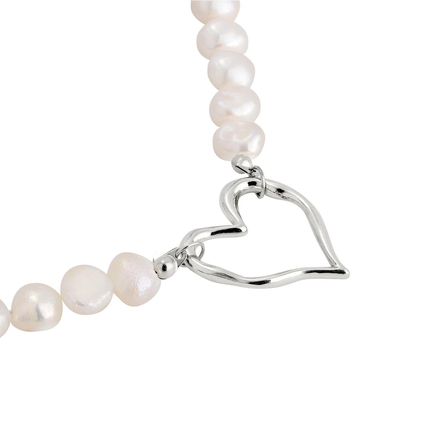 Melting Heart Pearl Bracciale Argento