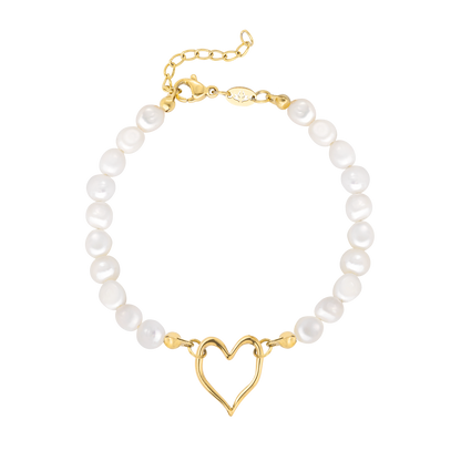 Melting Heart Pearl Bracciale Oro