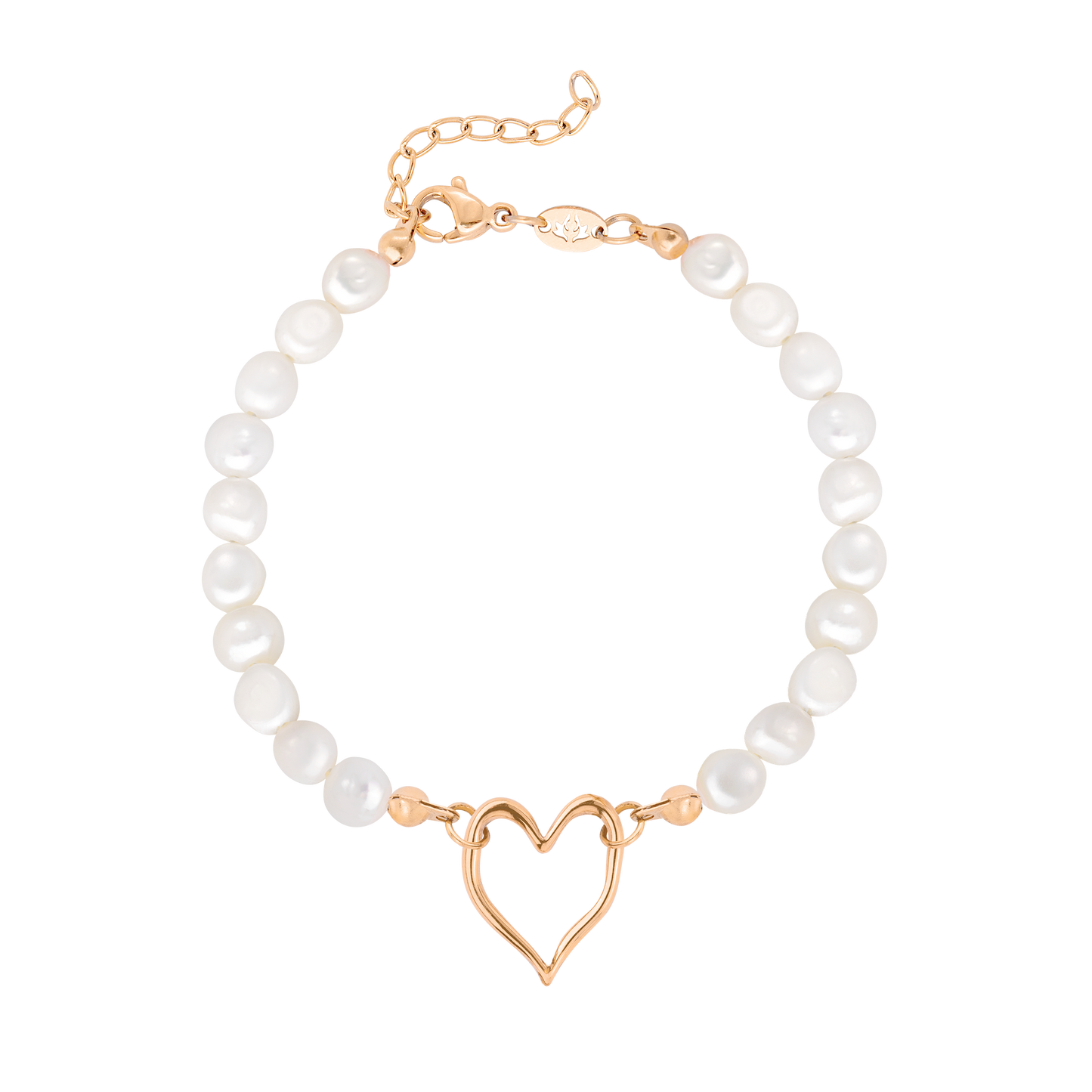 Melting Heart Pearl Bracciale Oro Rosa