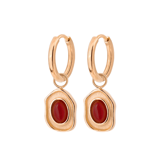 Scarlet Treasure Hoop Set Small Oro Rosa