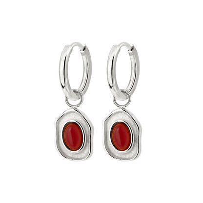 Scarlet Treasure Hoop Set Small Argento