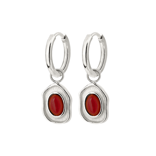 Scarlet Treasure Hoop Set Small Argento