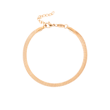 Slim Herringbone Bracciale Oro Rosa