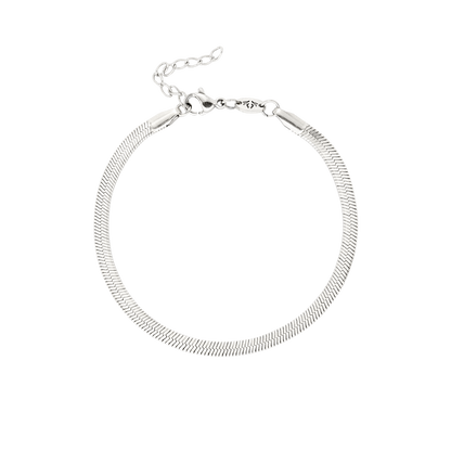 Slim Herringbone Bracciale Argento