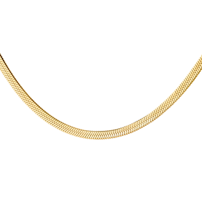 Slim Herringbone Collana Oro