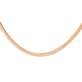 Slim Herringbone Collana Oro Rosa
