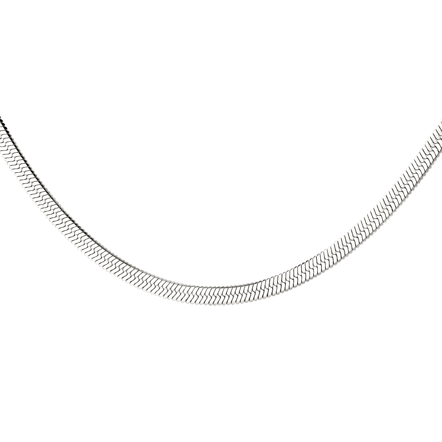 Slim Herringbone Collana Argento