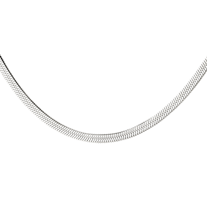 Slim Herringbone Collana Argento