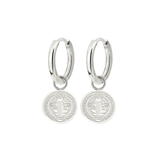 Coin Hoop Set Small Argento