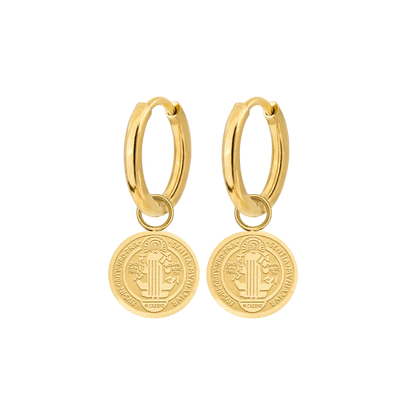 Coin Hoop Set Small Oro