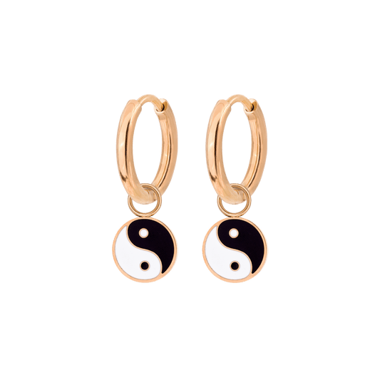 Yin & Yang Hoop Set Small Oro Rosa