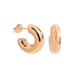 Bulky Hoop Studs Oro Rosa