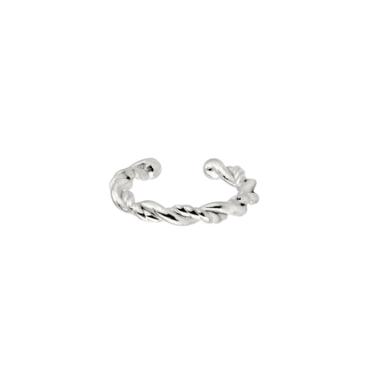 Curly Twist Ear Cuff Argento