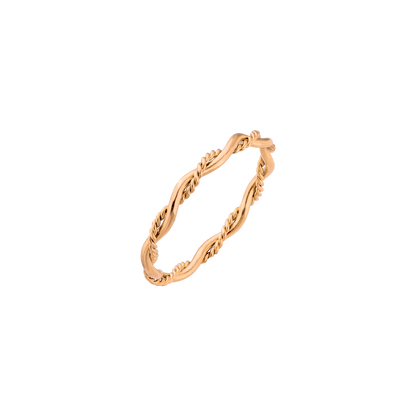 Curly Twist Anello Oro Rosa