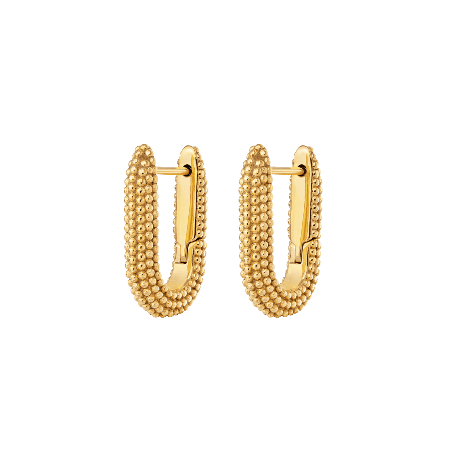 Dotted Oval Hoops Oro