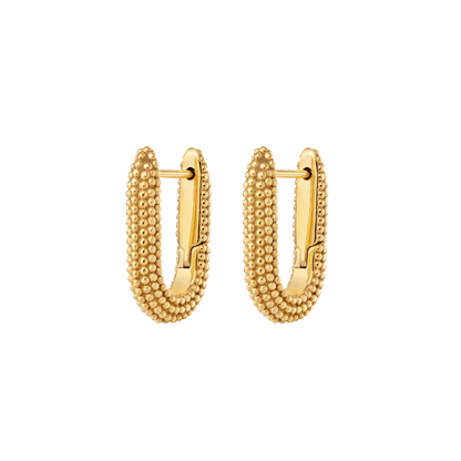 Dotted Oval Hoops Oro