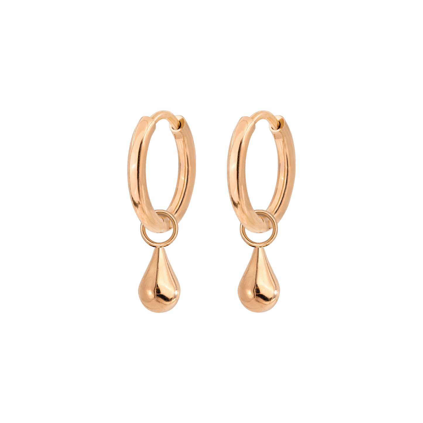 Drop it Hoop Set Small Oro Rosa