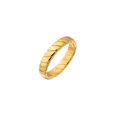 Flat Stripe Anello Oro