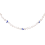 Flower Tile Pearl Collana Argento