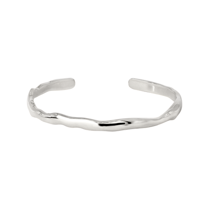 Flowing Bangle Argento