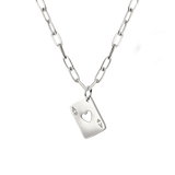 Heart Ace Collana Argento