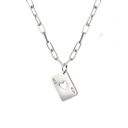 Heart Ace Collana Argento