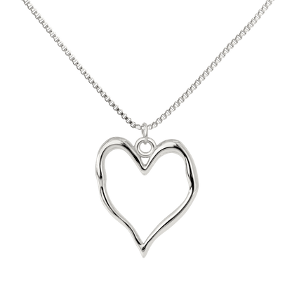 Melting Heart Collana Argento