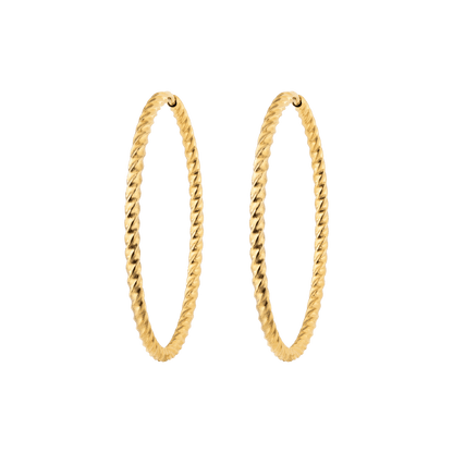 Twisted Hoops Extra Large Oro