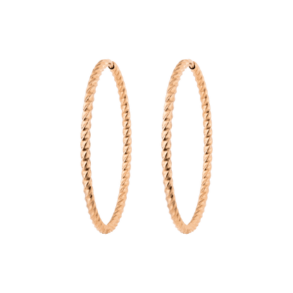 Twisted Hoops Extra Large Oro Rosa