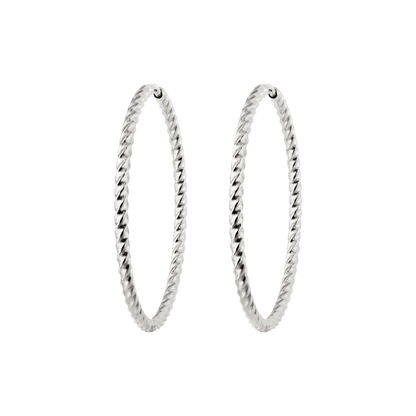 Twisted Hoops Extra Large Argento