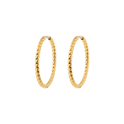 Twisted Hoops Large Oro