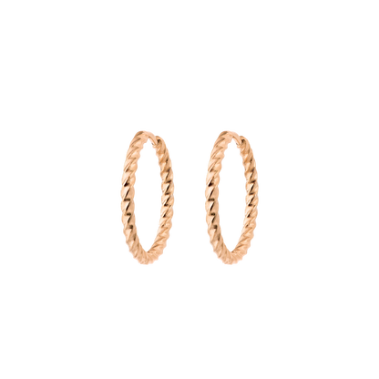 Twisted Hoops Medium Oro Rosa