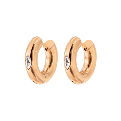 Phat Glowy Hoops Oro Rosa