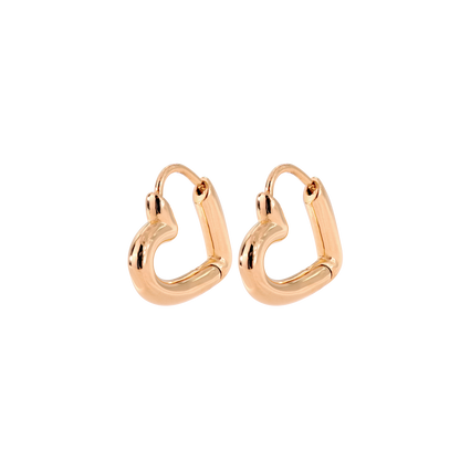 Phat Heart Hoops Small Oro Rosa