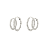 Twisted Hoop Set Small Argento