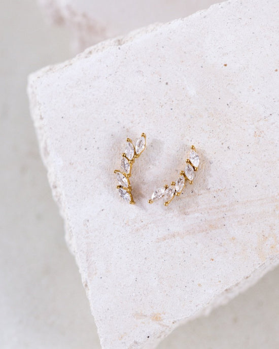 Sparkle Leaf Orecchini Oro