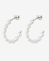 Pearly Leni Hoop Orecchini Argento