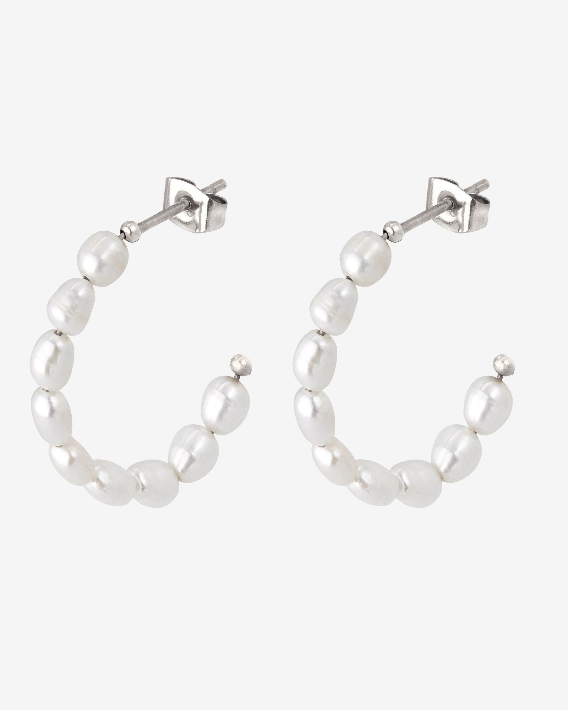 Pearly Leni Hoop Orecchini Argento