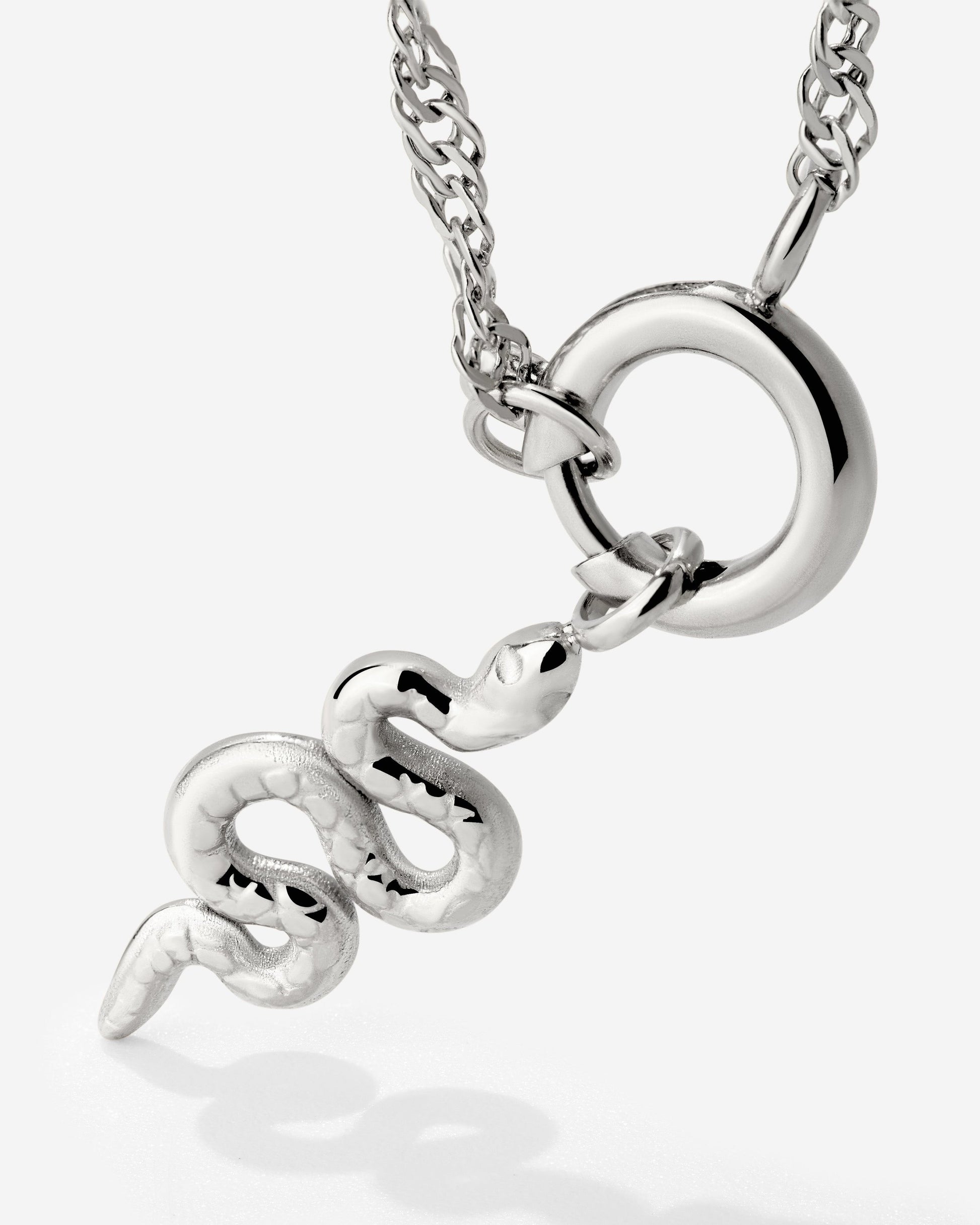 Serpent Singapore Chain Collana Set Argento