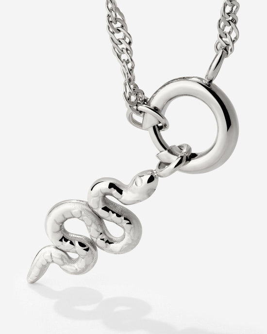 Serpent Singapore Chain Collana Set Argento