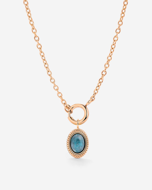 Ocean Agate Classic Chain Collana Set Oro Rosa