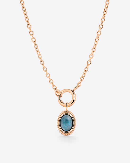 Ocean Agate Classic Chain Collana Set Oro Rosa