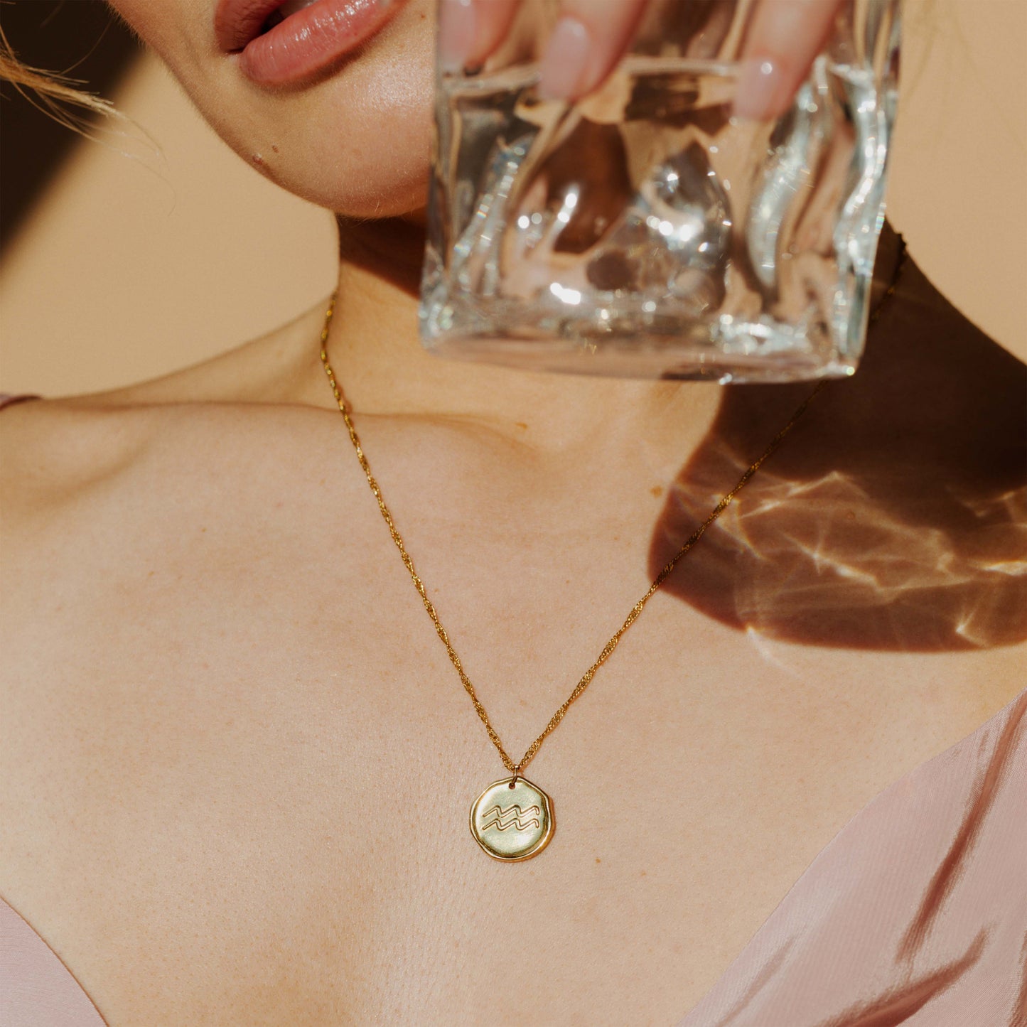 Zodiac Collana - Acquari Oro