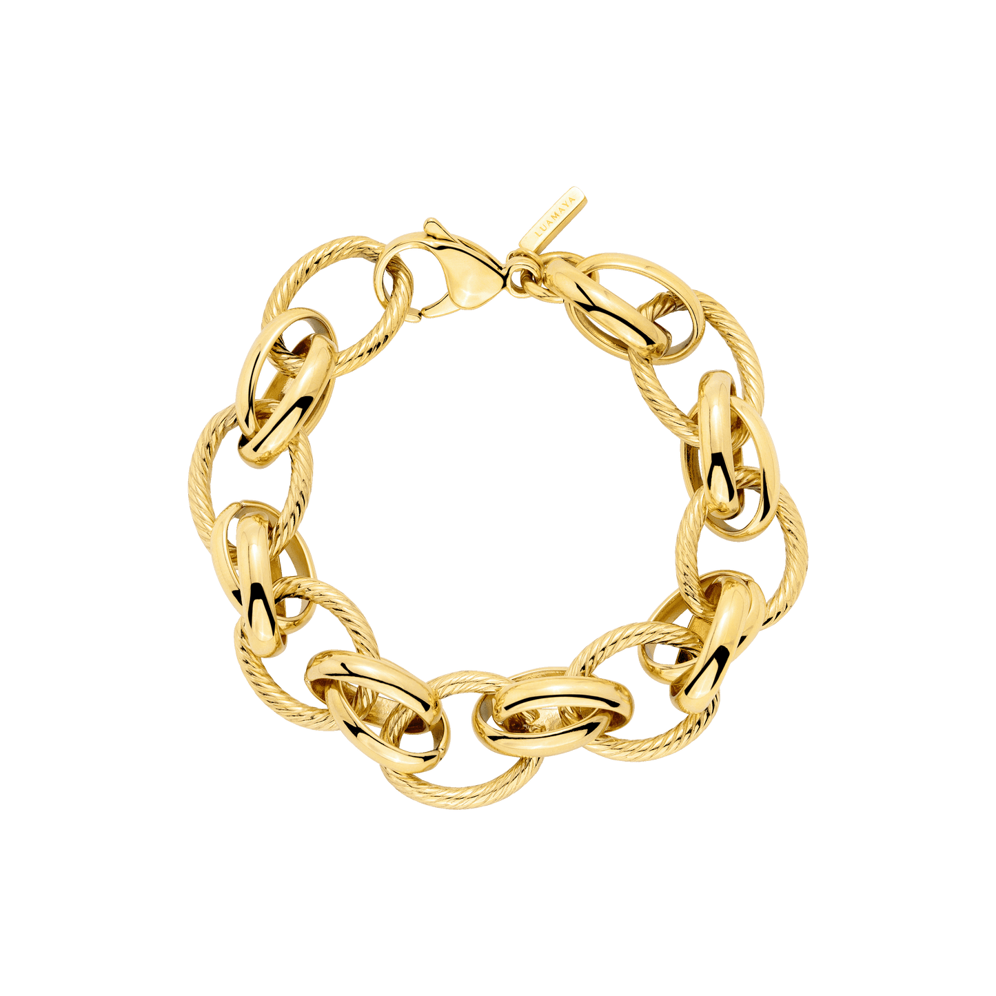 Chunky Twisted Links Bracciale Oro