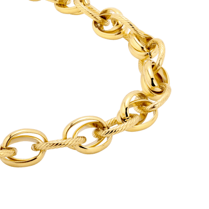 Chunky Twisted Links Bracciale Oro