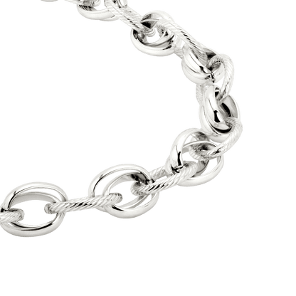 Chunky Twisted Links Bracciale Argento